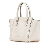 ヴァレンティノ ロックスタッズ ショルダーバッグ ハンドバッグ 2WAY ホワイト アイボリー ゴールド レザー レディース VALENTINO 【中古】